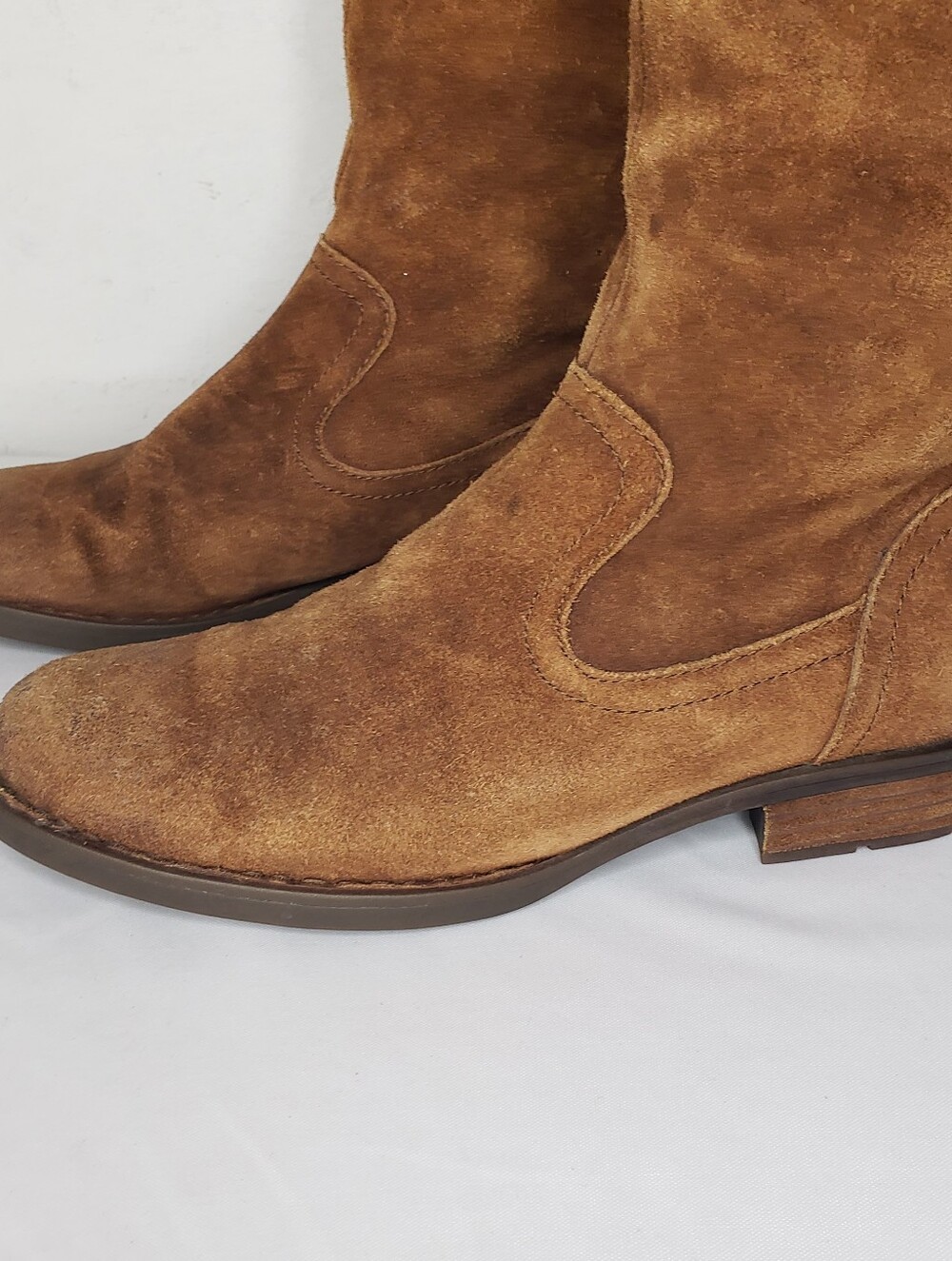 Born Tall Suede Over-the-Knee Boots in Ruatic Brown - Picture 9 of 16